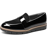 DREAM PAIRS Womens Loafers Slip-On Business Casual Work Shoes | Retro round-toe loafers with ergonomic cushioning, soft lining, versatile for work or casual, and durable