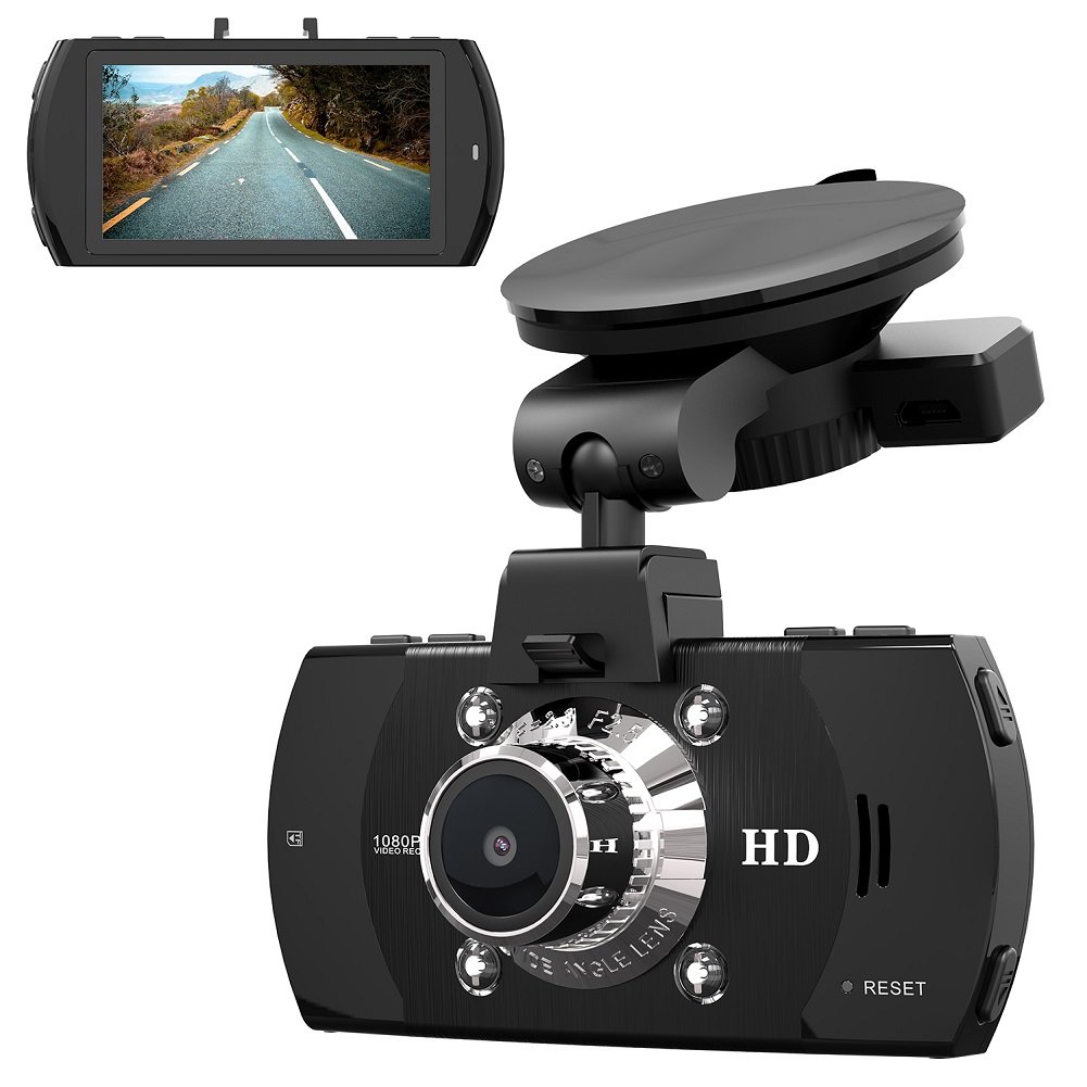 Beschoi Dash Cam Telecamera per Auto Full HD 1080P 2,7” LCD Rigistratore DVR Videocamera Grandangolare 170 Gradi, Visione Notturna, Rilevatore di Movimento, Registrazione in Loop, G-Sensor, con Micro