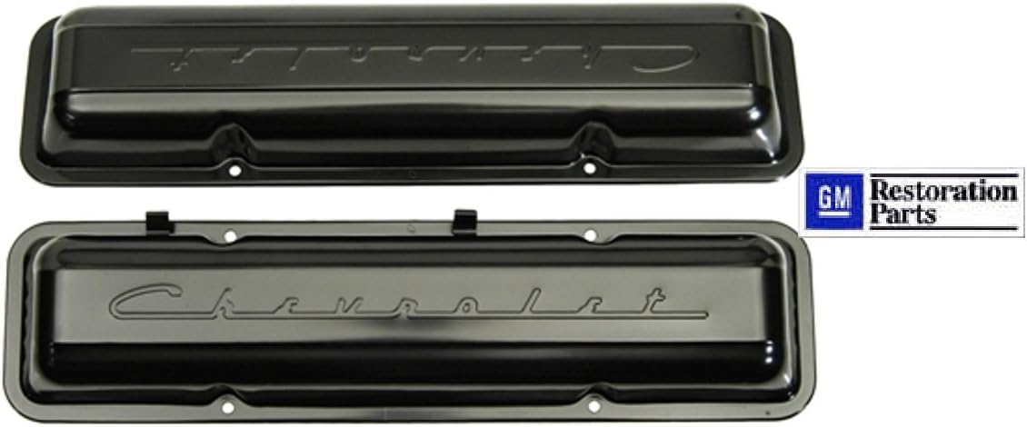 59-67 Chevy Small Block Black Script Valve Covers (Sold as a Pair)