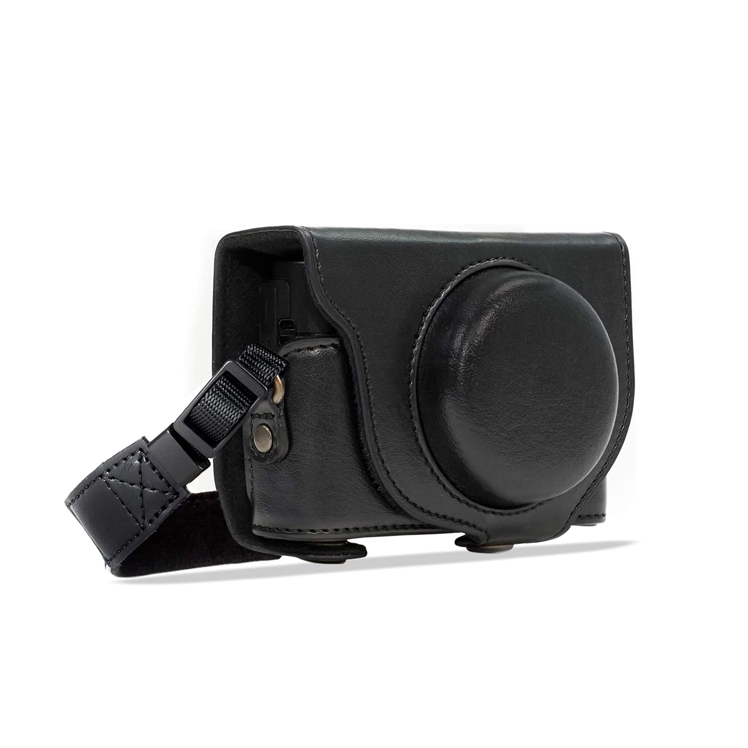 MegaGear MG283 Ever Ready Leather Camera Case compatible with Sony Cyber-shot DSC-RX100 VI, DSC-RX100 V, DSC-RX100 IV, DSC-RX100 III - Black — image 1