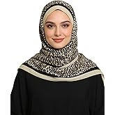 ZGMYC 41.3'' Square Leopard Print Hijab Scarf for Women Soft Modal Hair Wrapping Bandana Fashion Muslim Head Wraps