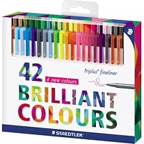 STAEDTLER triplus Fineliner 60pc Felt-Tip Pen Set: 0.3mm Assorted
