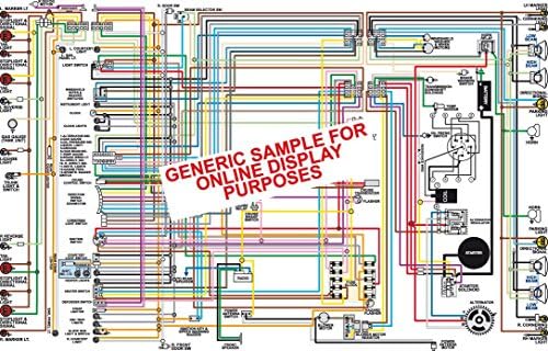 Full Color Laminated Wiring Diagram FITS 1972 Chevy Nova Large 11" X 17" Size (with Console gauges)