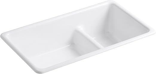 Kohler K 6625 0 Iron Tones Smart Divide Self Rimming Or