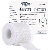 Nepia Silicone Scar Sheets 1.6"x120" Roll (3M) - Medical Grade | Reusable Scar Tape to Flatten & Fade Surgical Scars, C-Section, Keloids, Burns | Hypoallergenic Treatment (Clear)