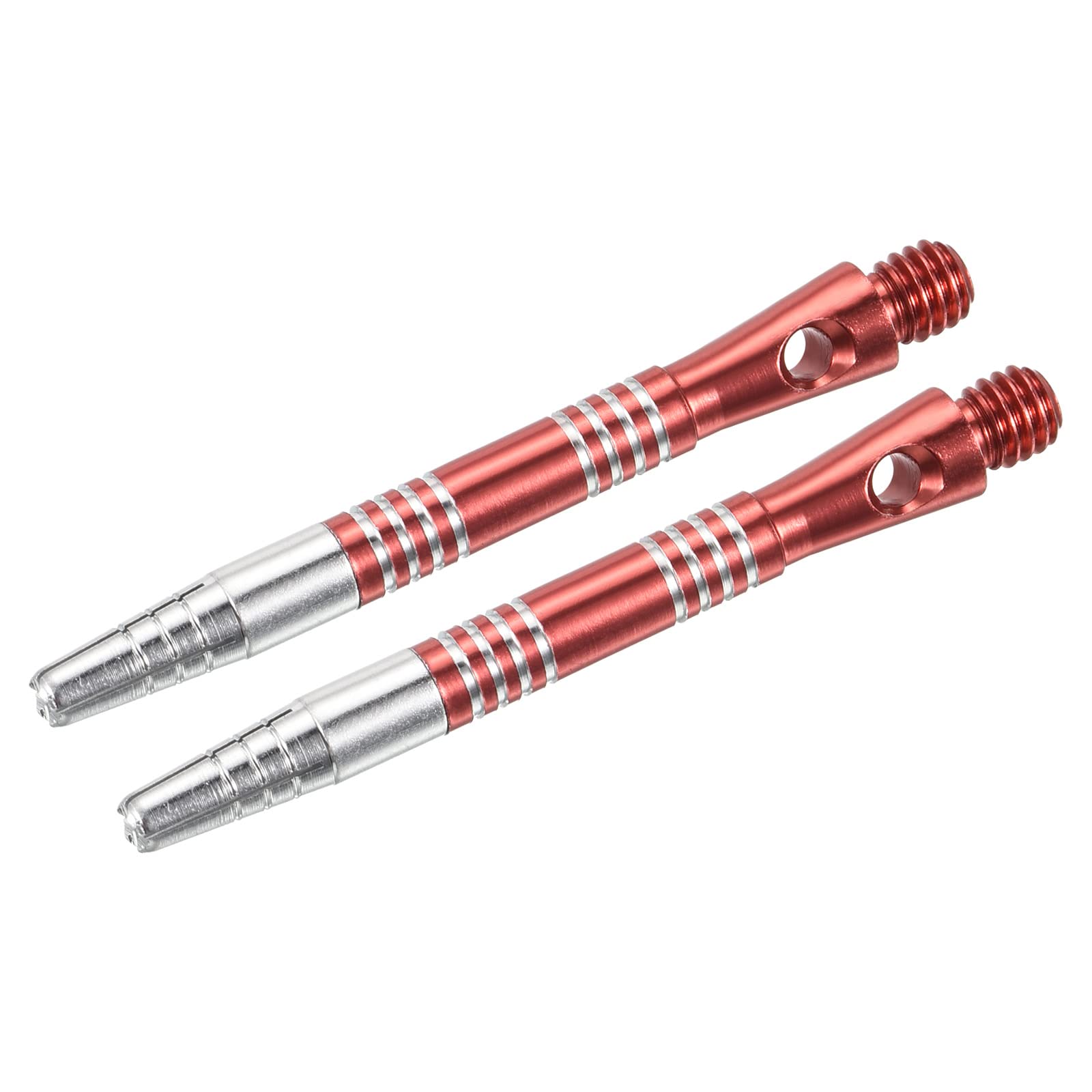 PATIKIL 45mm Dart Shafts, Medium 2BA Thread Aluminum Dart Stems Dart Accessories for Steel Tip - 2 Pack (Red)