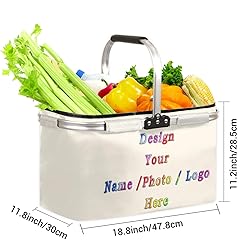 Customized Market Basket Collapsible Large Reusable