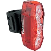 CATEYE ViZ USB Rechargeable Daytime Safety Light | Visible up to 1 Mile, Opticube Lens, Day &amp; Night Flash Modes, IPX4 Waterproof, Fits Road, Mountain &amp; Gravel Bikes