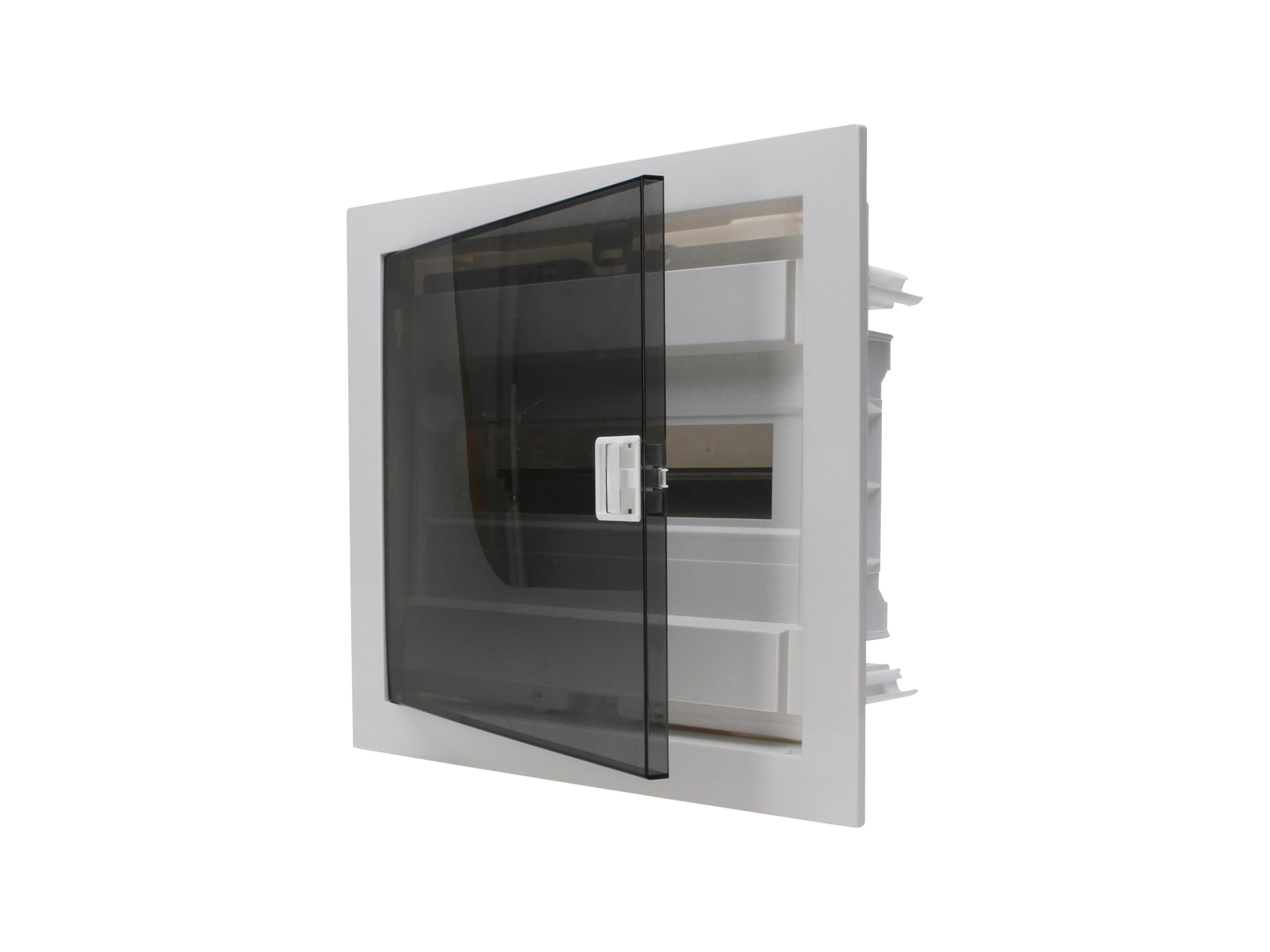 Kopp Flush-mounted Fuse Box with Plastic Door Single-Row for 12 Pole Pack of 1, Grey/Black, 346001004
