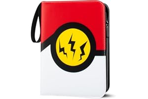 ZEERLIKI Card Binder for Pokemon Card 4-Pockets, 400 Pockets Card Holder with 50 Removable Sleeves, Trading Card Binder Collector Zipper Album Holder