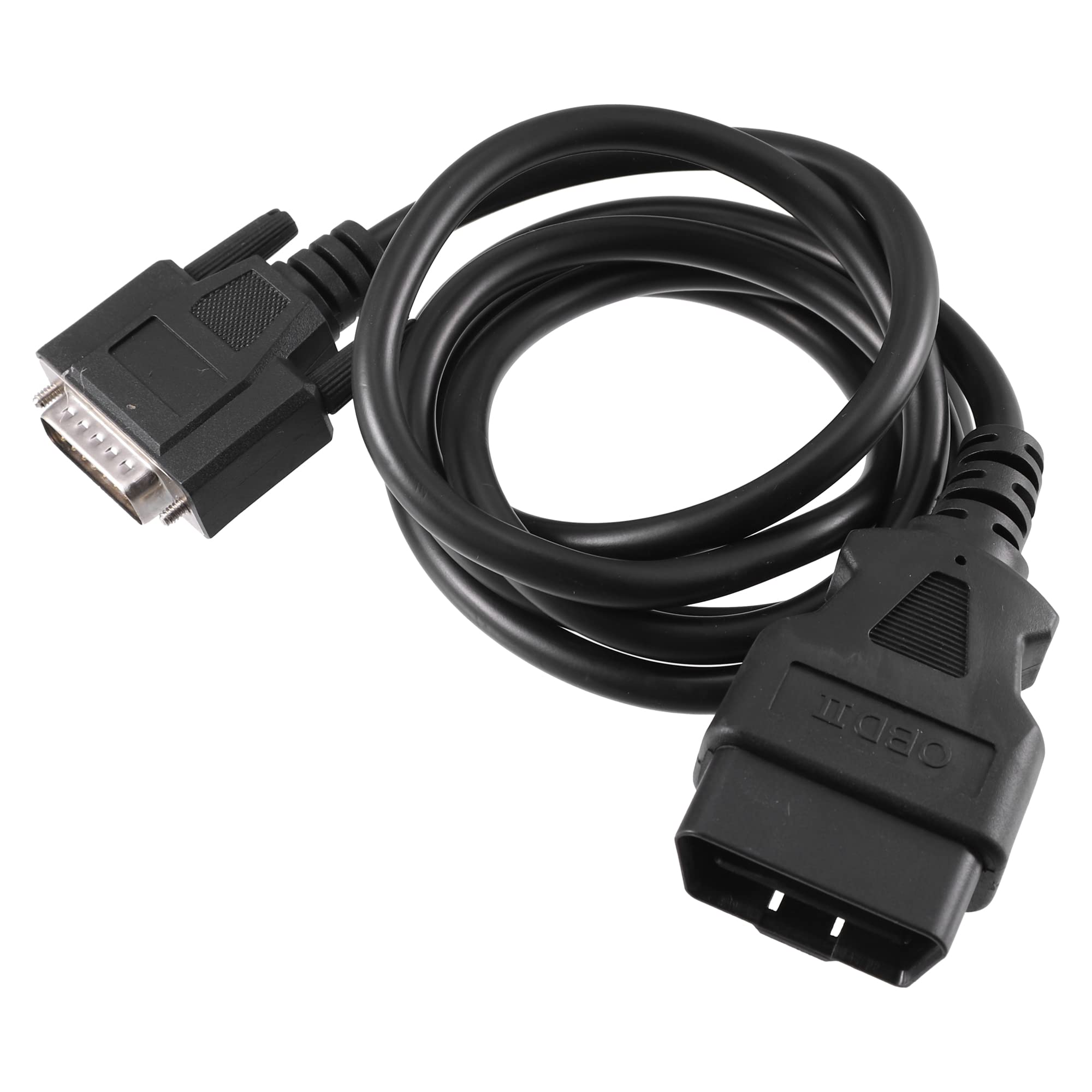 Photo 1 of X AUTOHAUX 1.5m OBDII OBD2 Male to 15 Pin Male Main Cable Diagnostic Tool Adapter Connector Cable for Autel MaxiDiag Elite MD802 Scanner