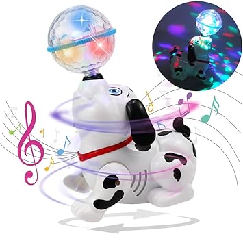 Toyshine Dancing Dog with Music, Flashing Lights (Battery Included)