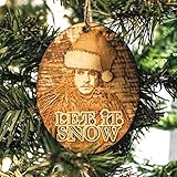 Ornament - Let it Snow - Raw Wood 4x3in