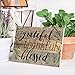 P. Graham Dunn Grateful, Thankful, Blessed Black Lettering with Greenery 5 x 7 Small Wood Plank Design Plaque Sign