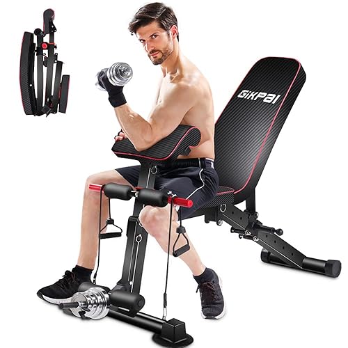 GIKPAL Adjustable Weight Bench Foldable Weight Bench for Full