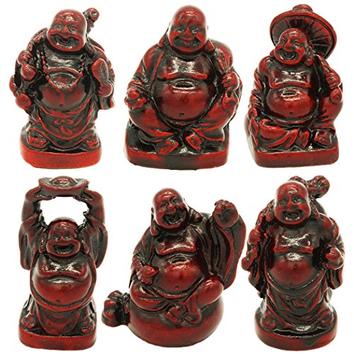 Laughing buddha figurines lucky happy buddha statue-set…