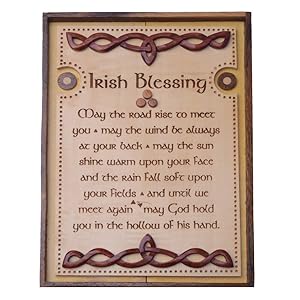 Irish Wooden Wall Plaque with Irish Home Blessing "May the road rise to meet you..." by Royal Tara