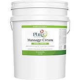 Pura 1st Herbal 5 Gallon Massage Cream, Aloe Vera, Professional, Massage Therapy, Physical Therapy, Deep Tissue, Unscented, Hypoallergenic, Natural Ingredients, Skin Hydrating, Moisturizing