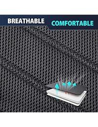 Juego de 4 fundas de asiento de coche MATCC, de instalación rápida, protección automática, para reposacabezas desmontable, antideslizante y transpirable, compatible con airbag, color negro