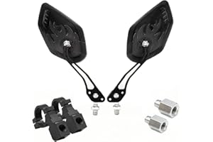 Nakazawa Bike Mirrors for Electric Bikes - 2 Pack Mirrycle Bike Mirrors, Handlebar Rearview Mirror, Bicycle Mirrors for Handlebars - Enhance Safety and Visibility on Your Electric Bike(Black)