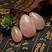 BANGCHIC Set of 3 Drilled Rose Crystal Quartz Jade Egg for Kegel Exercise Pelvic Floor Muscles Vaginal Exercise Yoni Egg Ben Wa Ball Health Care for Women Gift with Velvet Pouch