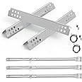 BBQration Grill Parts for Charbroil TRU-Infrared 3 Burner 463355220 466242616 466242615 463242515 466242516 G466-2500-W1 Heat Plate Shields and Burner Part for Charbroil Grill Replacement Parts