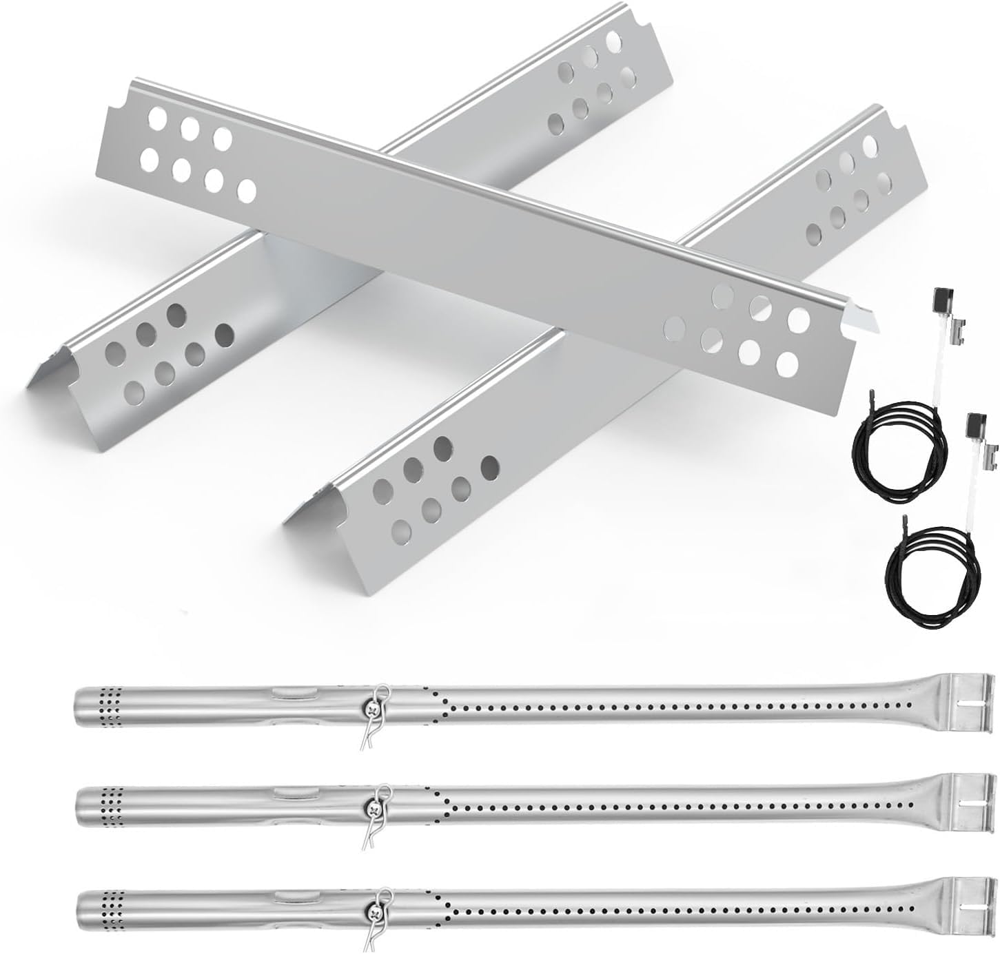 Photo 1 of BBQration Grill Parts for Charbroil TRU-Infrared 3 Burner 463355220 466242616 466242615 463242515 466242516 G466-2500-W1 Heat Plate Shields and Burner Part for Charbroil Grill Replacement Parts