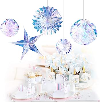 Hotott Decoración de la Fiesta Kit de Fiesta de Pompones,Papel para Colgar Bola Decoración,Pompones de Papel,Flores Decoracion Cumpleaños: Amazon.es: Juguetes y juegos