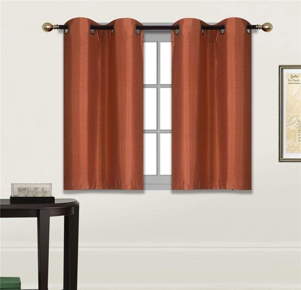 Best kitchen curtains with grommets green or orange