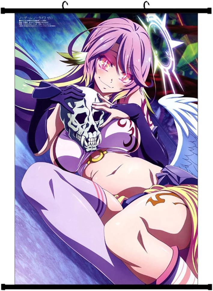 Bowinr No Game No Life Wall Scroll Poster, Japanese Animation Fabric Painting Home Decor for Kids Teens Adults and Anime-Fans (30x45CM, Style 06)