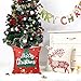 Anickal Christmas Holiday Decorations Christmas Cotton Linen Pillow Covers 18x18 with Christmas Truck Deer Snowman Santa Claus Pattern Xmas Gifts