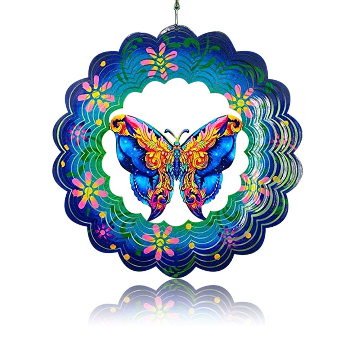 Soulnioi 3D Wind Spinner for Indoor Outdoor Garden Decoration, Hanging Wind Spinners Yard Decorations Outdoor Wind Spinners For Yard and Garden Chimes B