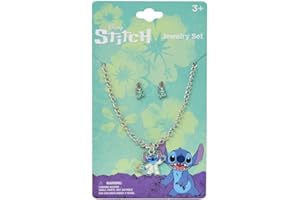 Disney Stitch Jewelry Set – Necklace & Earrings for Kids