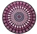 Resulzon Round Beach Tapestry Mandala Indian Boho Hippie Throw Beach Blanket Beach Towel Shawl, Cotton Table Cloth Multifunctional Mat Great for Beach Party, Travel Picnic (Purple)