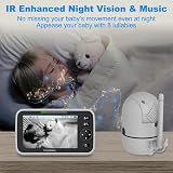 HelloBaby No Wifi Baby Monitor 2 Cameras 5" Split Screen Night Vision view 7