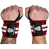 Gymreapers Weightlifting Wrist Wraps (IPF Approved) 18" Professional Quality Wrist Support with Heavy Duty Thumb Loop - Best