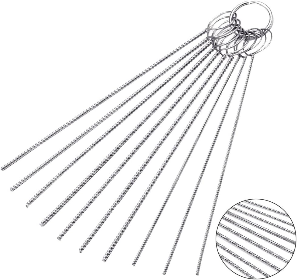 Set of 3 Carburetor Carbon Jet Cleaner, AIFUDA 13 Wire Torch Tip Cleaner Tool and 2 pcs of 10 Needles 5 Brushes Cleaning Tool Kit for ATV Welder Motorcycle: Automotive