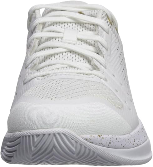 white and gold under armour volleyball shoes