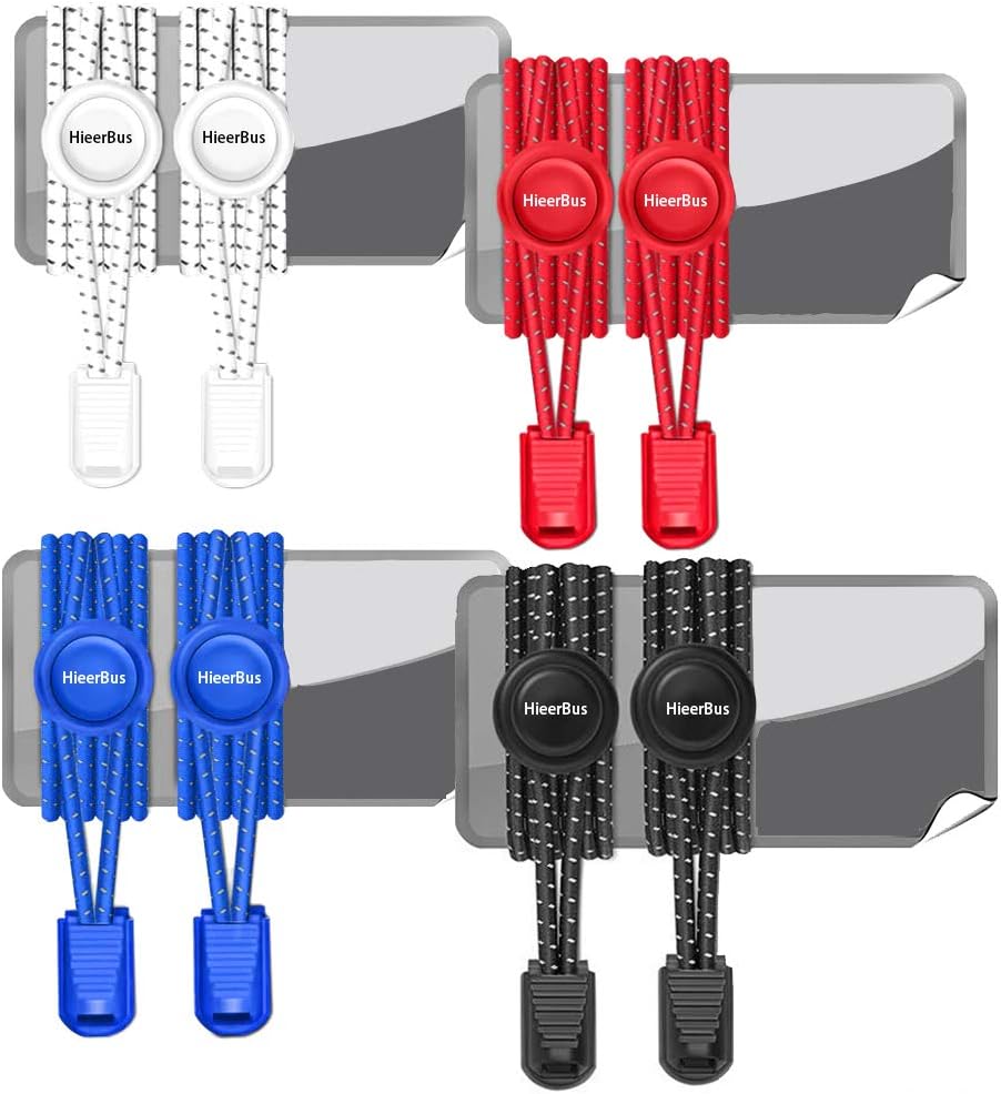 Elastic Shoe Laces for Trainers,No Tie Flat Shoe laces for Adults and Kids -Tieless Shoelaces for Sneakers, Boots or Tennis, Running, Board Casual Shoes