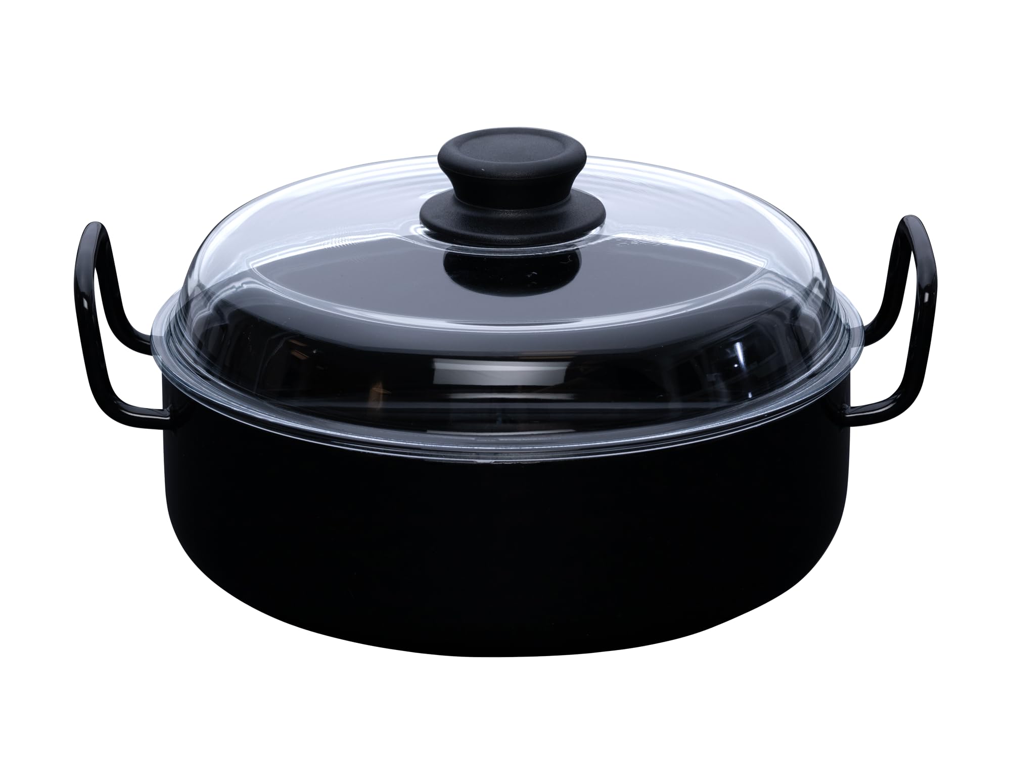 Riess 0458-022 Omas Braising Pan w. GD 24cm, SCHWARZEMAIL, LBH 24x30x7,5cm, wt. 2,4kg