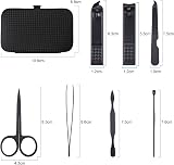URAQT 7 Pcs Nail Clippers Set with Leather Case Manicure Pedicure Kit view 2