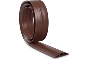 LZEOY Cable Cover Floor 6FT, Brown Floor Cord Cover, Single Cord Protector Extension Cord Covers for Floor, Floor Wire Covers for Cords - Floor Wire Cover Cord Cavity: 0.47" (W) x 0.24" (H)