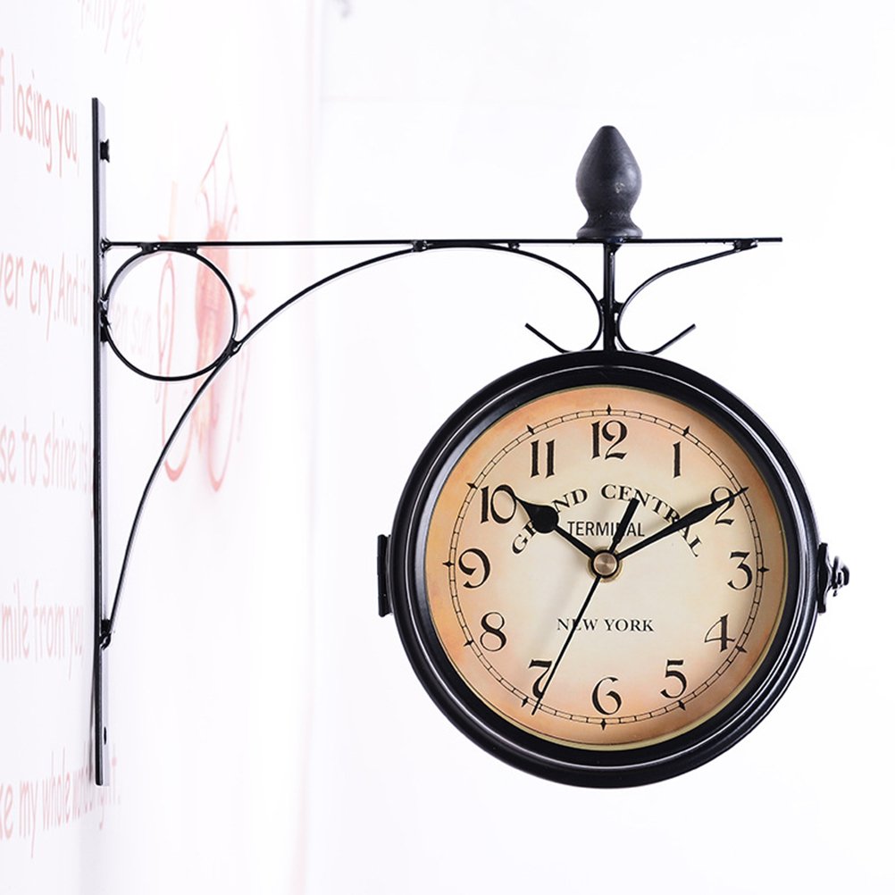 European Antique Style Double Side Wall Clock Creative Classic Clocks