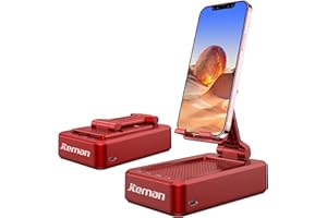 JTEMAN Portable Wireless Bluetooth Speakers with Phone Stand,Gifts for Women and Men,Birthday Christmas for Women Men,Kitchen Gadgets for Men,Compatible for iPhone/Samsung/Mini iPad - Red
