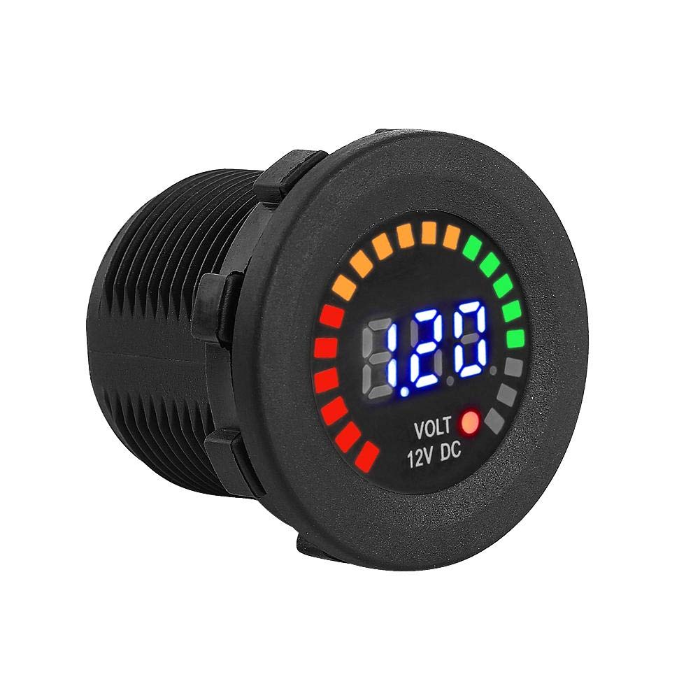 12 Volt Meter Gauge Motorcycle Voltmeter Volts Meter Gauge Digital Led Voltmeter for 12v Vehicles