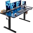 HUANUO 60 x 30 inch Standing Desk 25mm Desk Top Thickness, Powerful Brushless Motor Large Height Adjustable Desk, 4 Memory Preset Sit Stand Up Desk, Home Office Computer Desk with Thick T-Shaped Frame