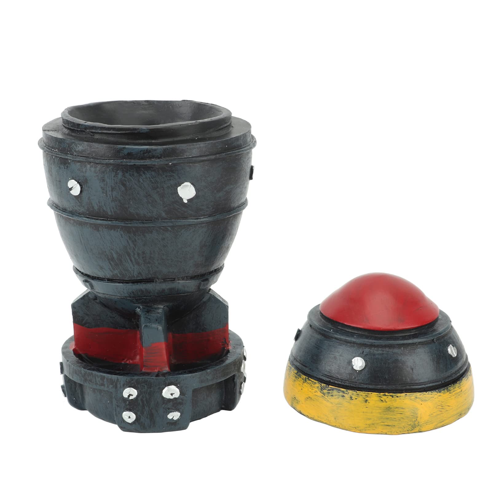 Yosoo Health Gear Mini Nuke Bomb Storage Box, Retro Nuke Fallout Figurine Statue Decorative 3D Resin Small Rocket Model Sculpture Ornament for Halloween Desktop Table Decor
