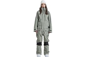 SEARIPE Women and Men's Ski Suits One Piece Jumpsuit Winter Outdoor Waterproof Warm Snowsuits