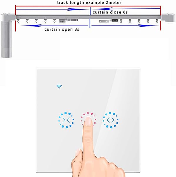 Fonorm WiFi Curtain Switch   Interruptor para persianas compatible con AlexaGoogle Home blanco
