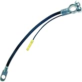 Sherco-Auto Black 25" Inch 4 Gauge Top Post Battery Cable with Auxiliary Lead - Made in USA